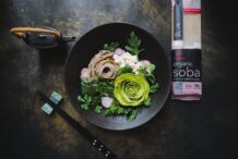 Avocado Soba Noodle Salad with Ginger Soy Sauce Dressing